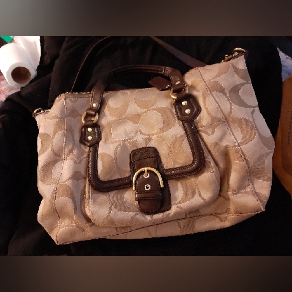 Coach Campbell Sateen Signature CC Large Tote